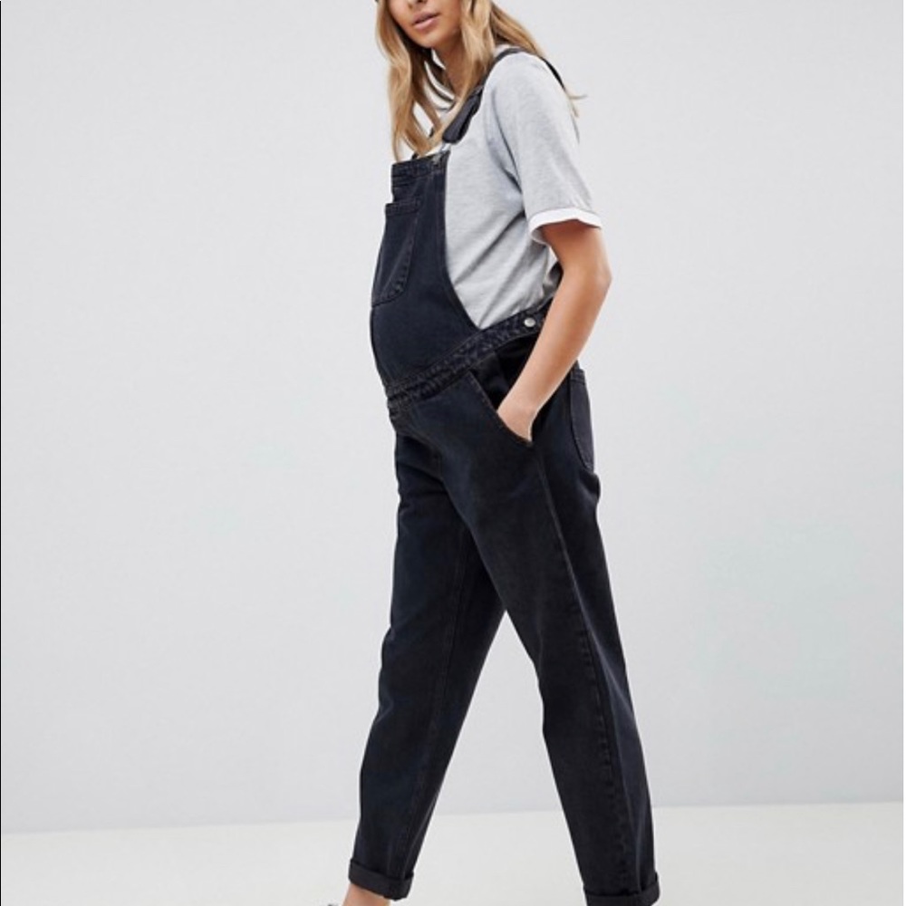 ASOS Maternity Overalls Washed Black